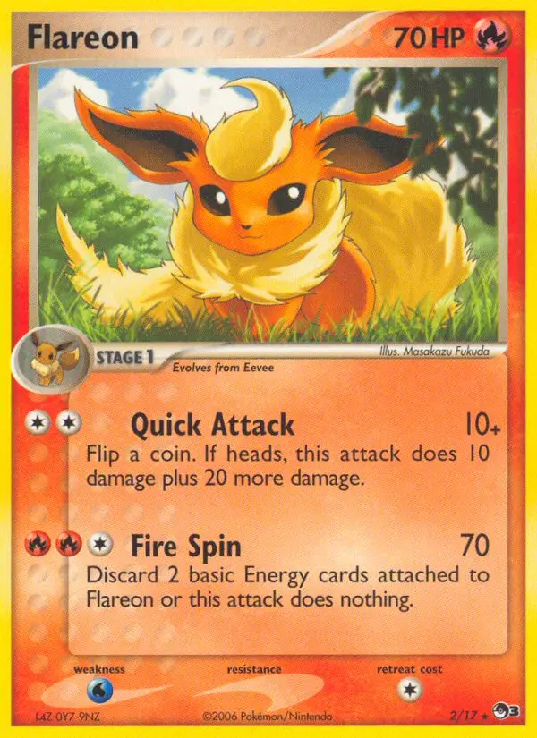 Flareon Rare Pokemon card #2 from POP Series 3