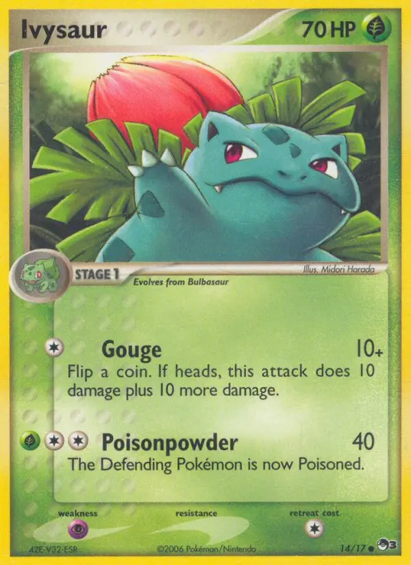 Ivysaur Common Pokemon card #14 from POP Series 3