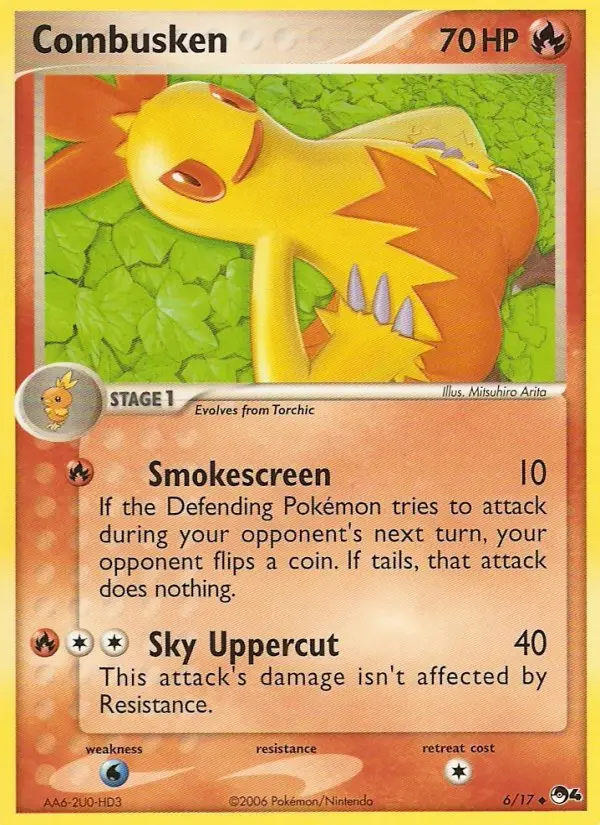 Combusken Uncommon Pokemon card #6 from POP Series 4