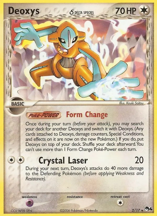 Deoxys δ Rare Pokemon card #2 from POP Series 4