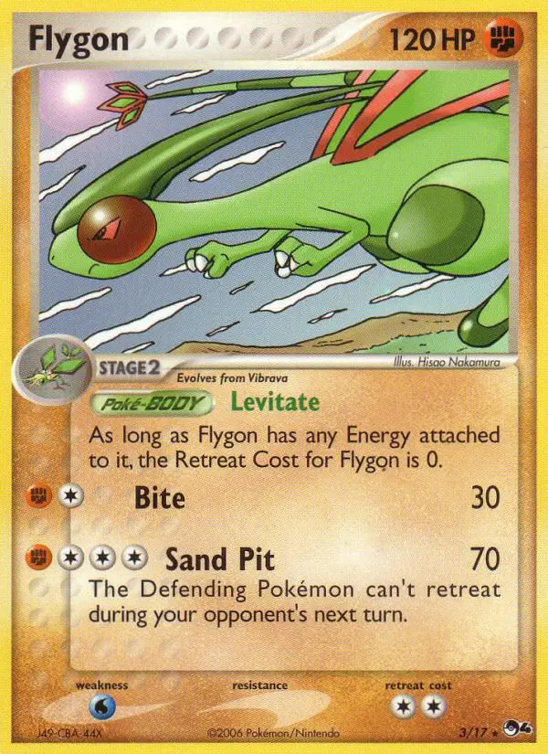 Flygon Rare Pokemon card #3 from POP Series 4