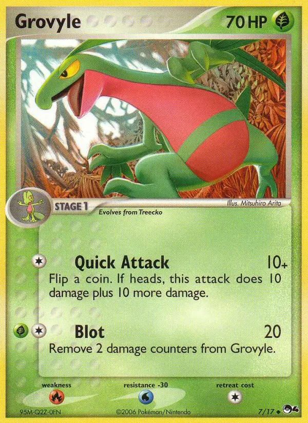 Grovyle Uncommon Pokemon card #7 from POP Series 4
