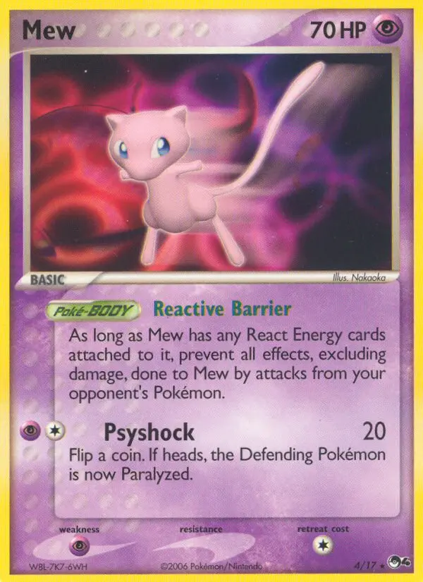Mew Rare Pokemon card #4 from POP Series 4
