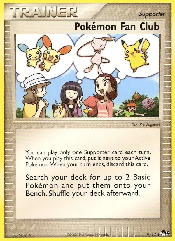 Pokémon Fan Club Uncommon Pokemon card #9 from POP Series 4