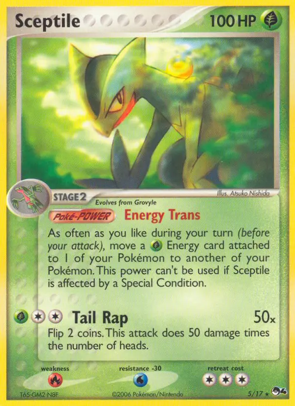 Sceptile Rare Pokemon card #5 from POP Series 4