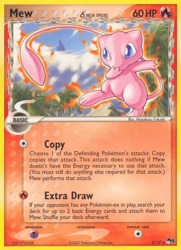 Mew δ Rare Pokemon card #3 from POP Series 5