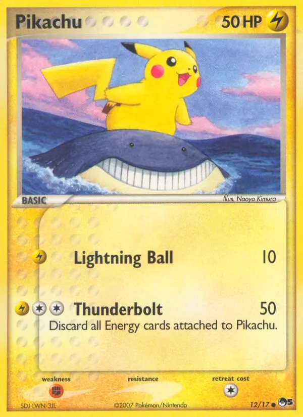 Pikachu Common Pokemon card #12 from POP Series 5