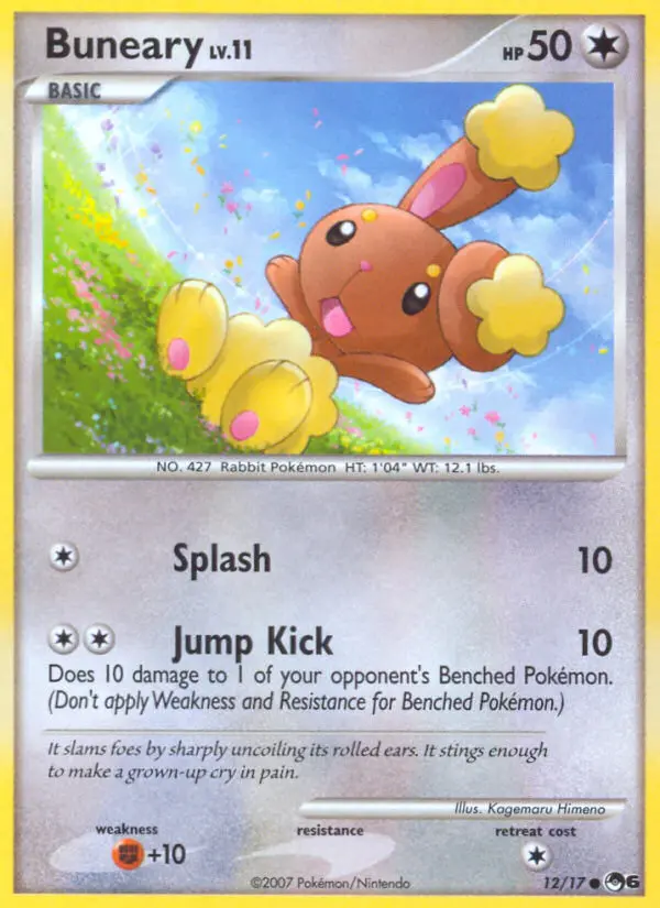 Buneary Common Pokemon card #12 from POP Series 6