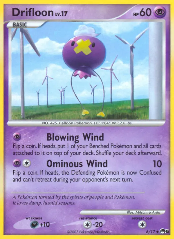Drifloon Uncommon Pokemon card #6 from POP Series 6