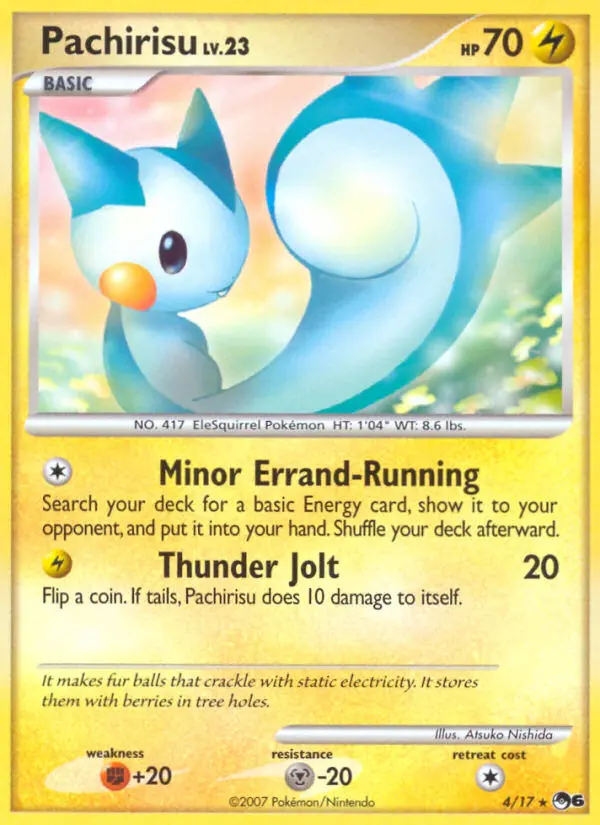 Pachirisu Rare Pokemon card #4 from POP Series 6