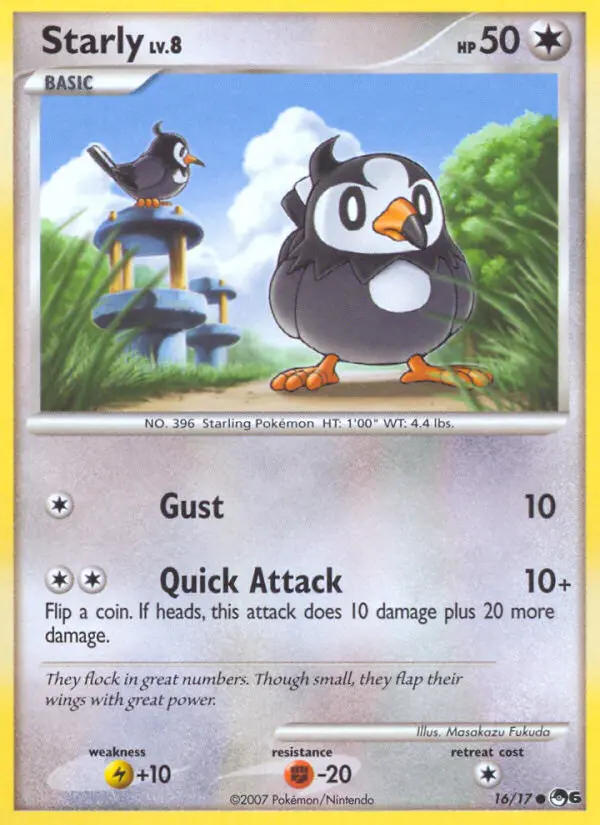 Starly Common Pokemon card #16 from POP Series 6