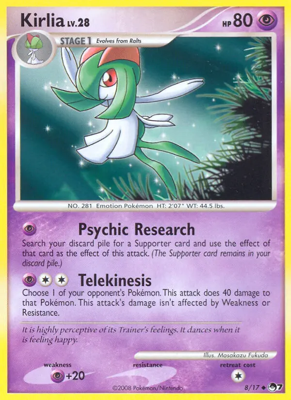 Kirlia Uncommon Pokemon card #8 from POP Series 7