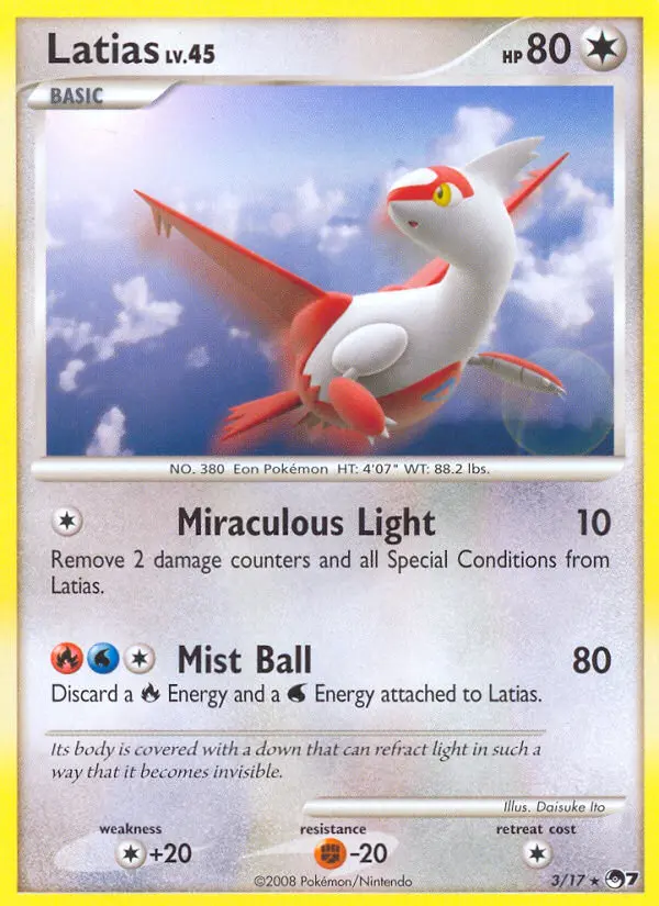 Latias Rare Pokemon card #3 from POP Series 7