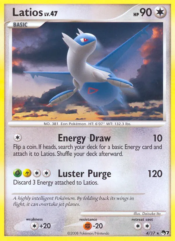 Latios Rare Pokemon card #4 from POP Series 7