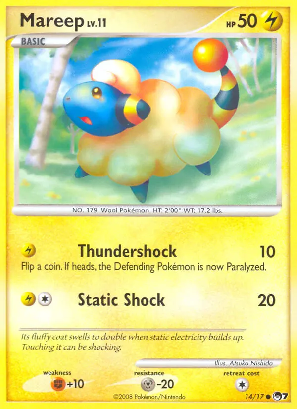 Mareep Common Pokemon card #14 from POP Series 7