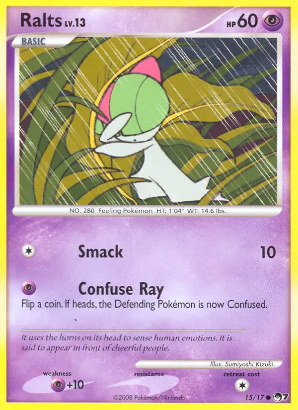 Ralts Common Pokemon card #15 from POP Series 7