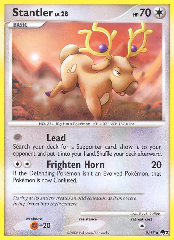 Stantler Uncommon Pokemon card #9 from POP Series 7