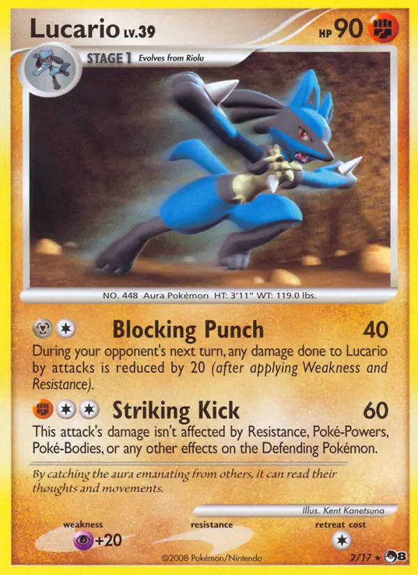 Lucario Rare Pokemon card #2 from POP Series 8