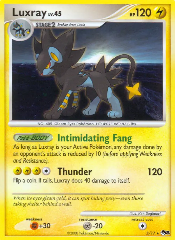 Luxray Rare Pokemon card #3 from POP Series 8