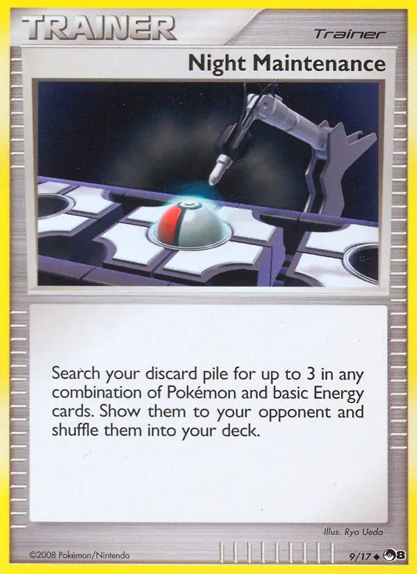 Night Maintenance Uncommon Pokemon card #9 from POP Series 8
