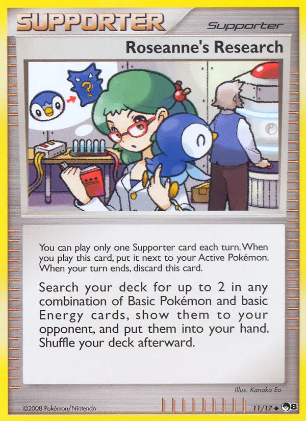 Roseanne’s Research Uncommon Pokemon card #11 from POP Series 8