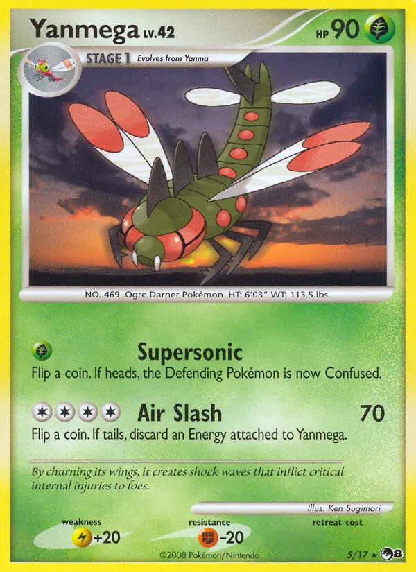 Yanmega Rare Pokemon card #5 from POP Series 8