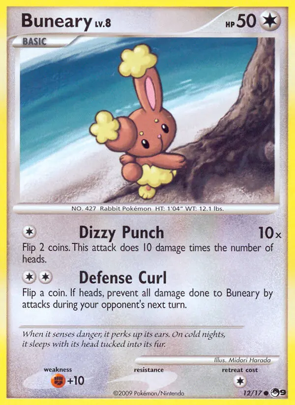 Buneary Common Pokemon card #12 from POP Series 9