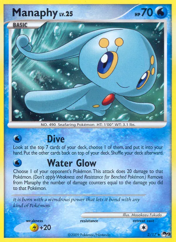 Manaphy Rare Pokemon card #2 from POP Series 9