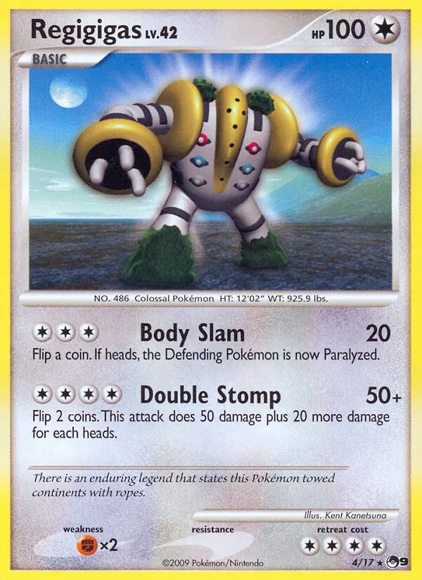 Regigigas Rare Pokemon card #4 from POP Series 9