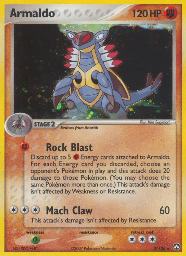 Armaldo Rare Pokemon card #3 from Power Keepers