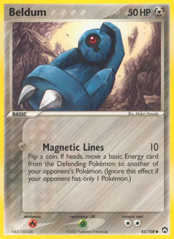Beldum Common Pokemon card #45 from Power Keepers