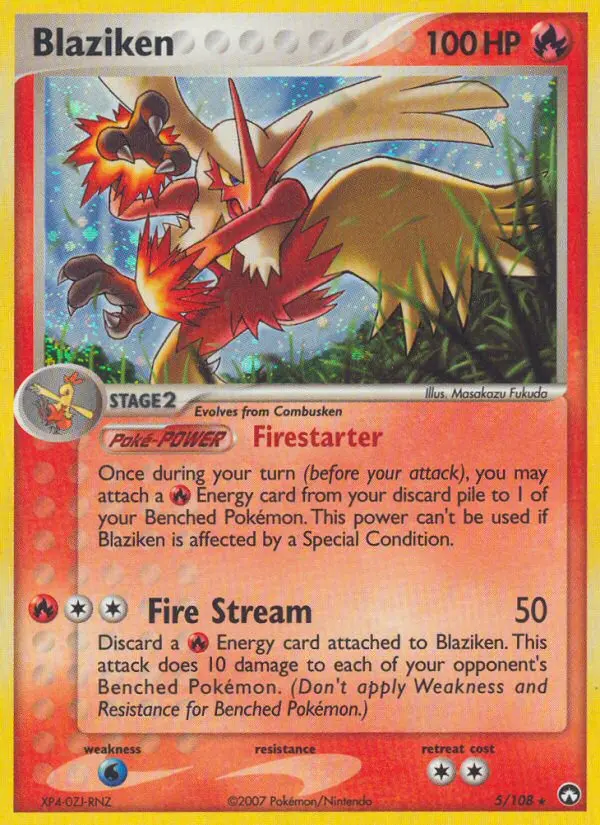 Blaziken Rare Pokemon card #5 from Power Keepers