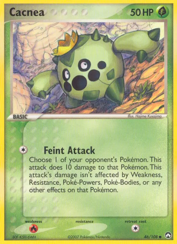 Cacnea Common Pokemon card #46 from Power Keepers
