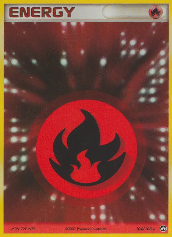 Fire Energy Rare Pokemon card #104 from Power Keepers