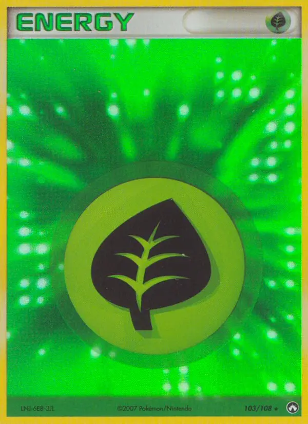 Grass Energy Rare Pokemon card #103 from Power Keepers