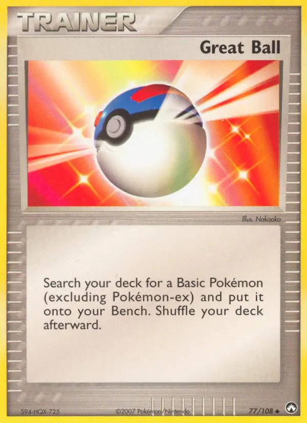 Great Ball Uncommon Pokemon card #77 from Power Keepers