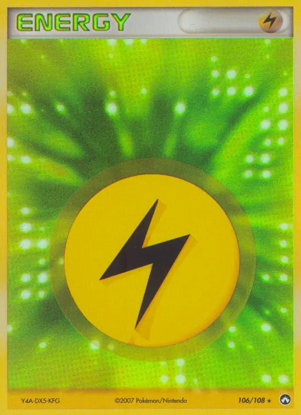 Lightning Energy Rare Pokemon card #106 from Power Keepers