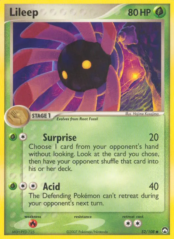 Lileep Common Pokemon card #52 from Power Keepers