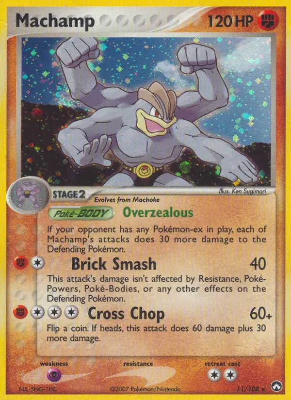 Machamp Rare Pokemon card #11 from Power Keepers