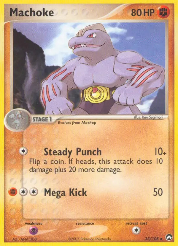 Machoke Uncommon Pokemon card #33 from Power Keepers