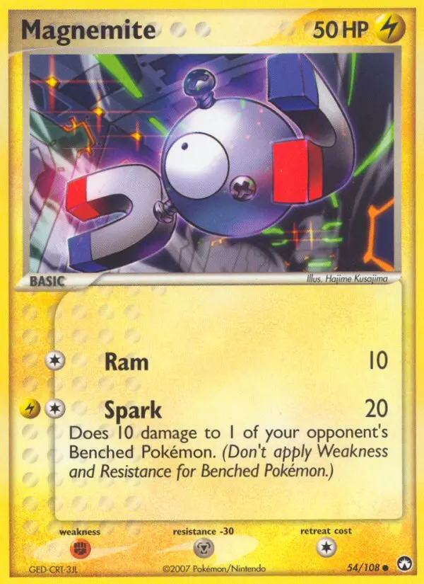 Magnemite Common Pokemon card #54 from Power Keepers