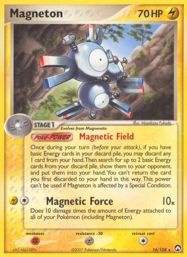 Magneton Rare Pokemon card #16 from Power Keepers