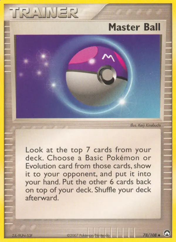 Master Ball Uncommon Pokemon card #78 from Power Keepers