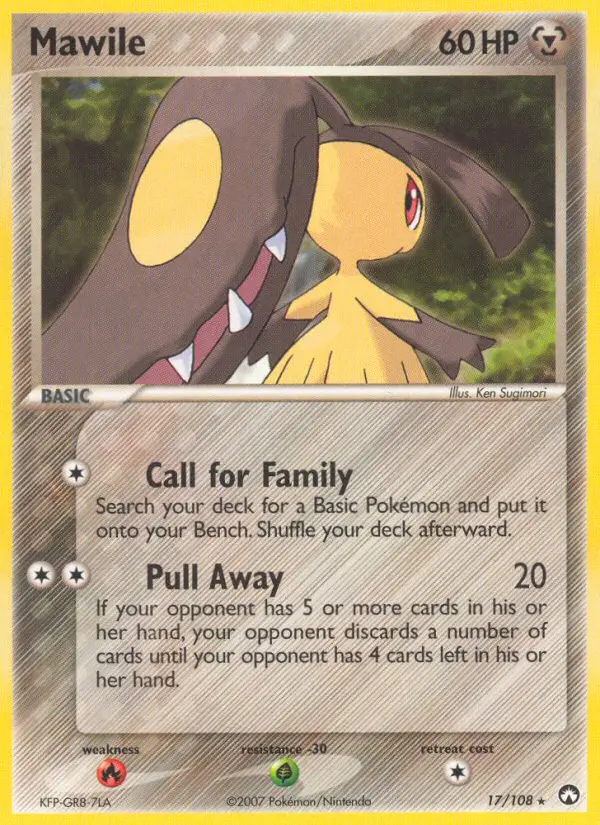 Mawile Rare Pokemon card #17 from Power Keepers