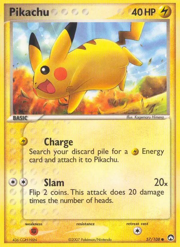 Pikachu Common Pokemon card #57 from Power Keepers