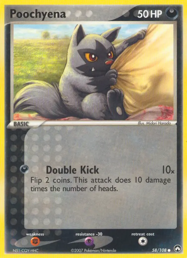 Poochyena Common Pokemon card #58 from Power Keepers