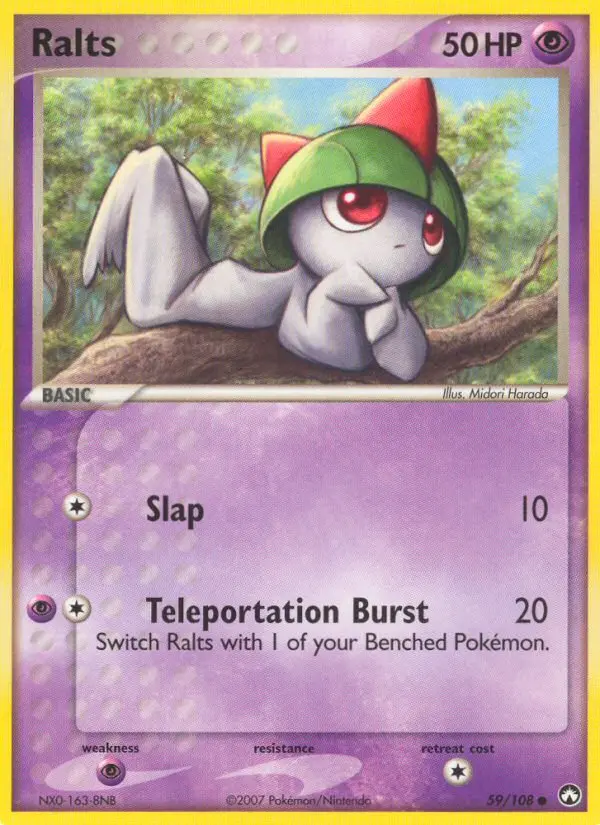 Ralts Common Pokemon card #59 from Power Keepers