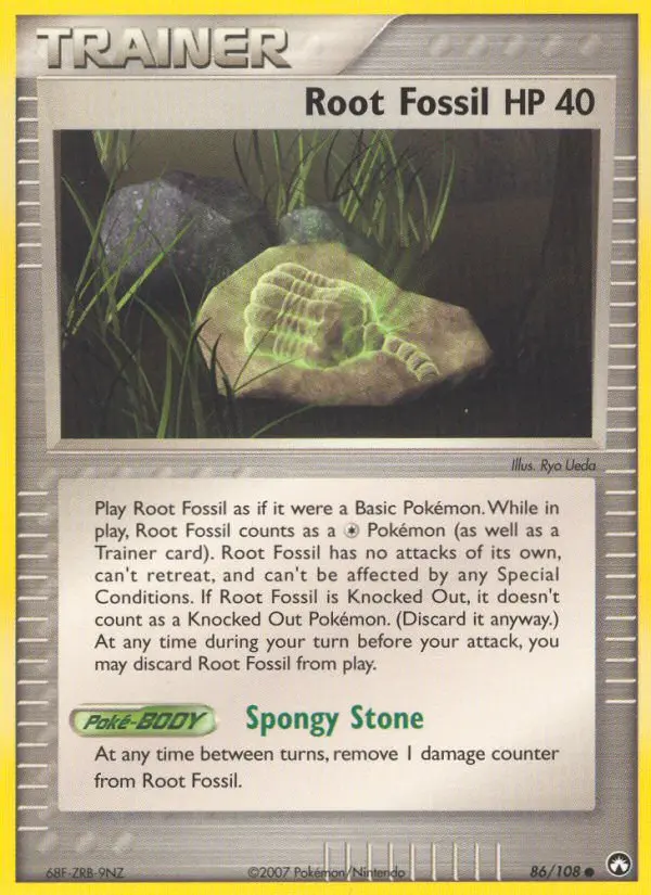 Root Fossil Common Pokemon card #86 from Power Keepers
