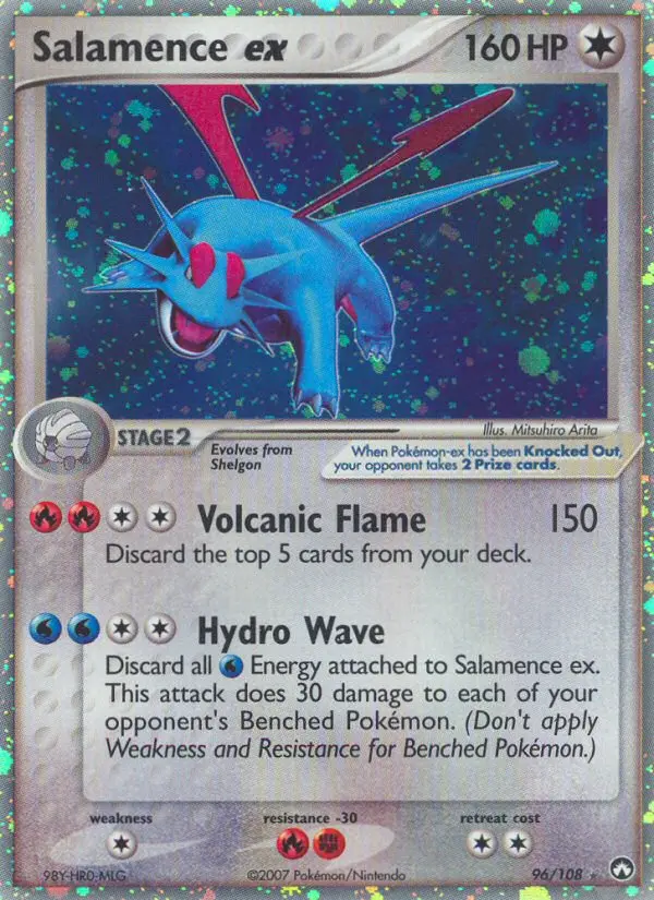 Salamence ex Rare Pokemon card #96 from Power Keepers