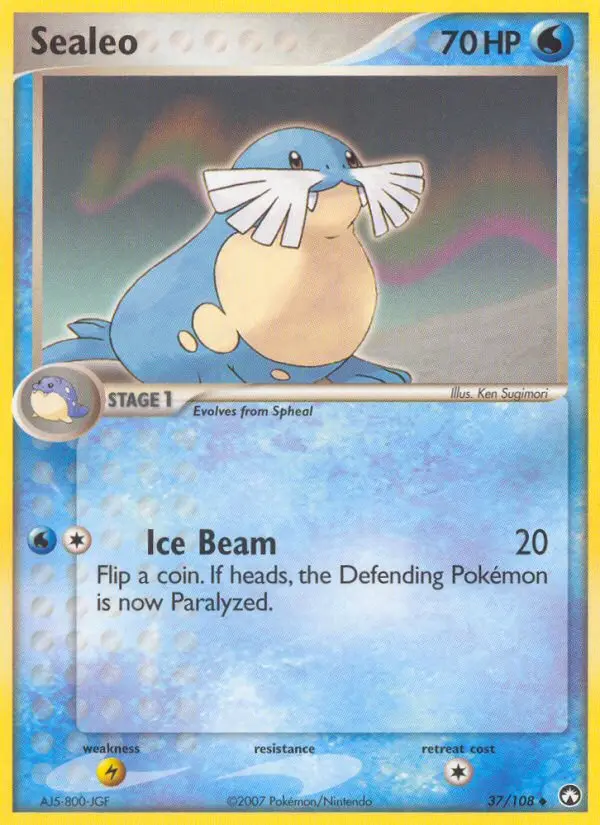 Sealeo Uncommon Pokemon card #37 from Power Keepers